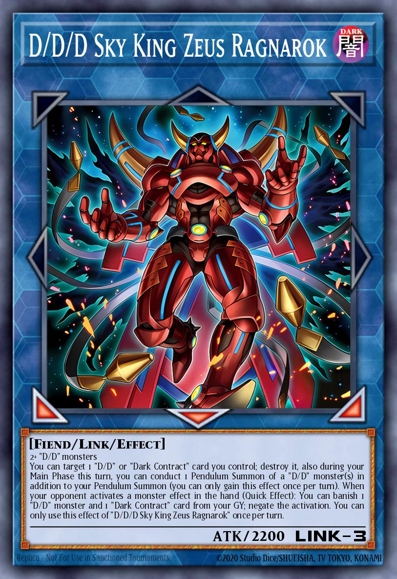D/D/D Sky King Zeus Ragnarok Yu-Gi-Oh card