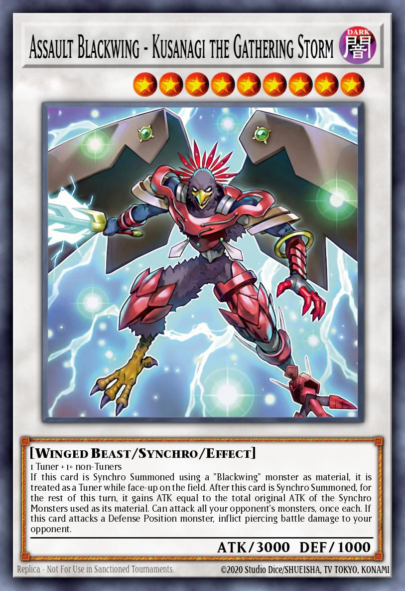 Assault Blackwing - Kusanagi the Gathering Storm Yu-Gi-Oh card