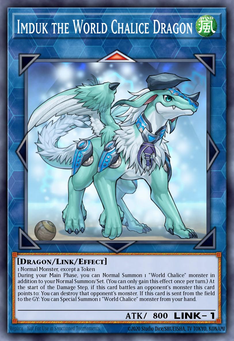 Imduk the World Chalice Dragon Yu-Gi-Oh card