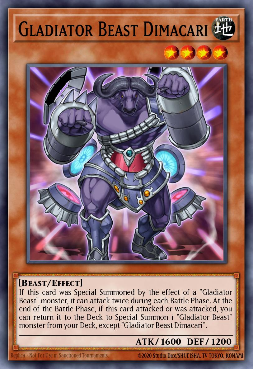 Gladiator Beast Dimacari Yu-Gi-Oh card