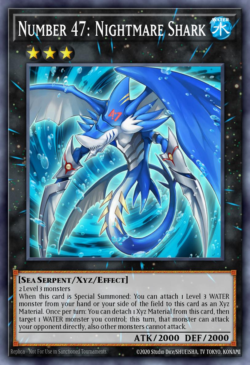 Number 47: Nightmare Shark Yu-Gi-Oh card