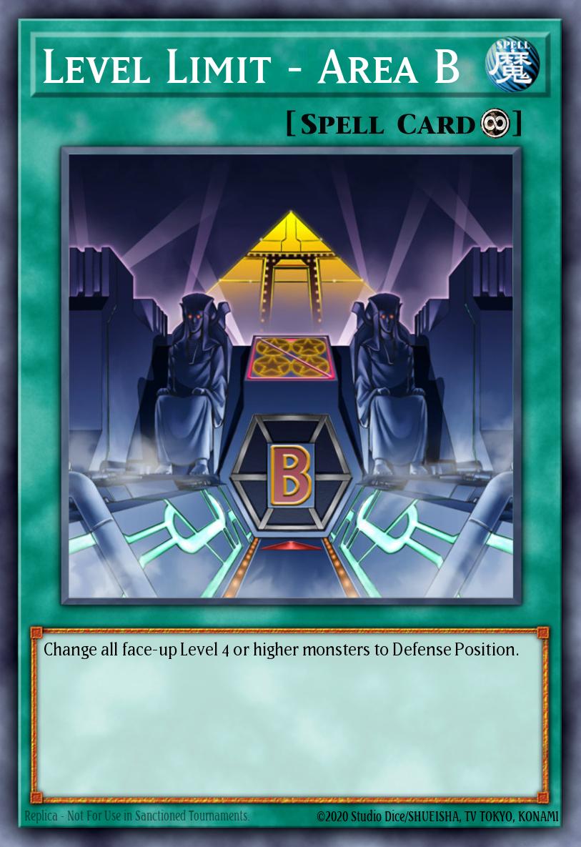 Level Limit - Area B Yu-Gi-Oh card