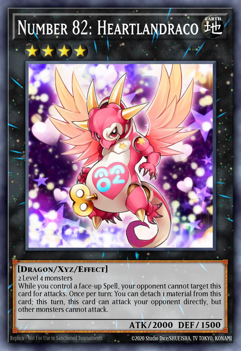 Number 82: Heartlandraco Yu-Gi-Oh card