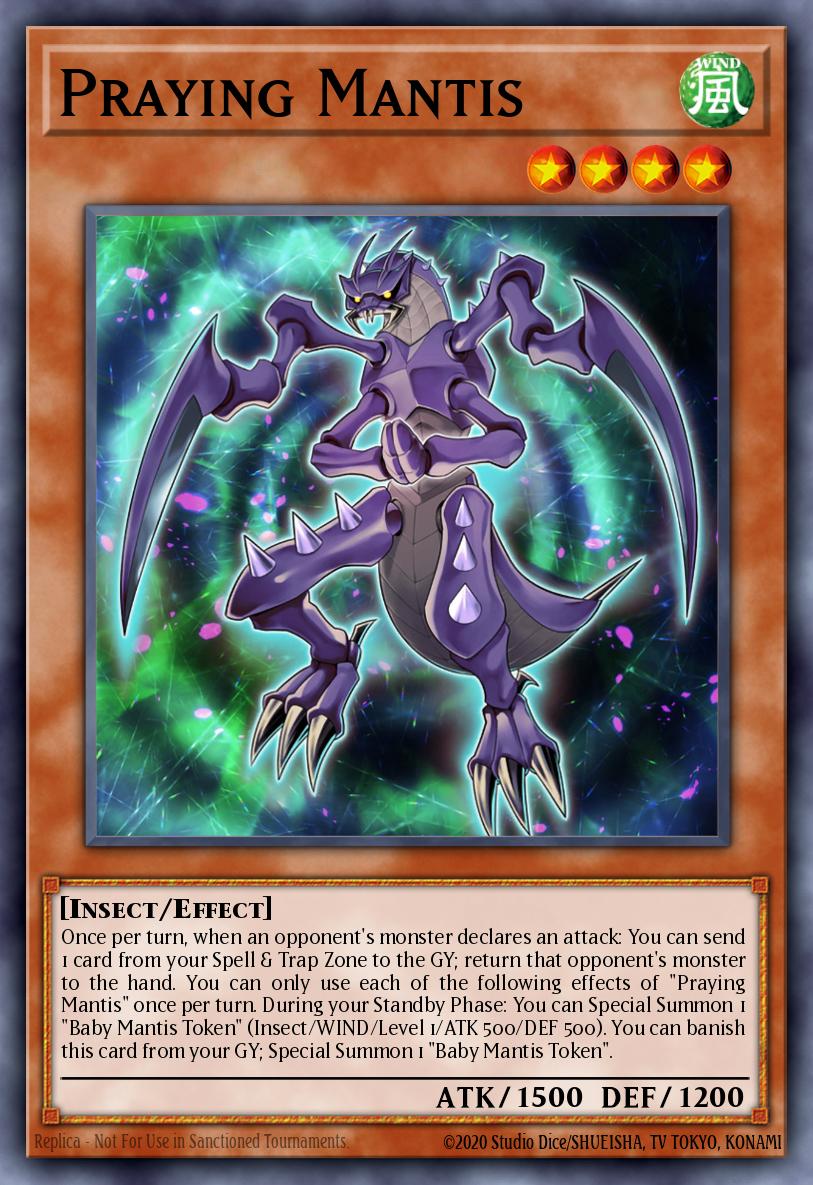 Praying Mantis Yu-Gi-Oh card