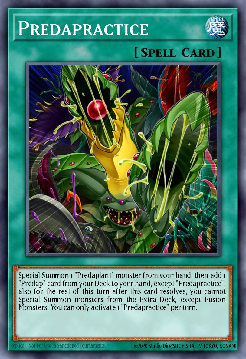 Predapractice Yu-Gi-Oh card