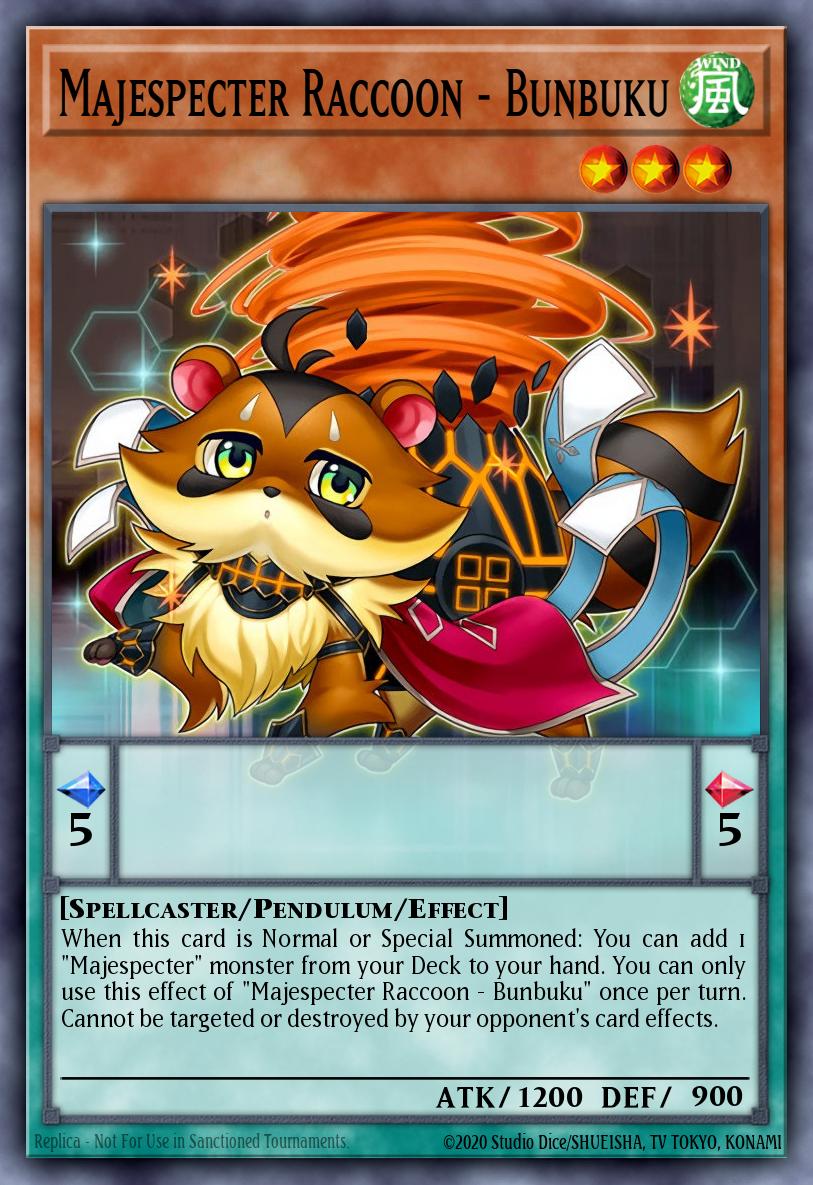 Majespecter Raccoon - Bunbuku Yu-Gi-Oh card