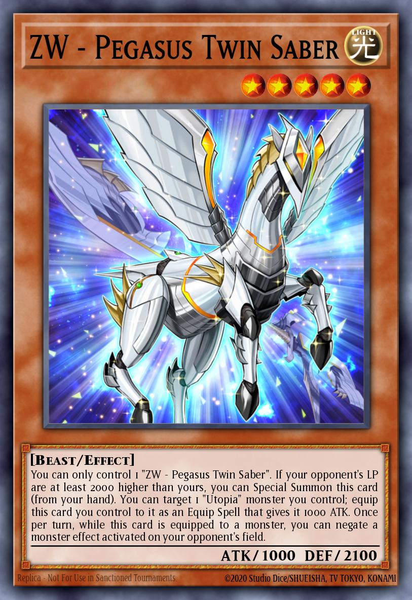 ZW - Pegasus Twin Saber Yu-Gi-Oh card