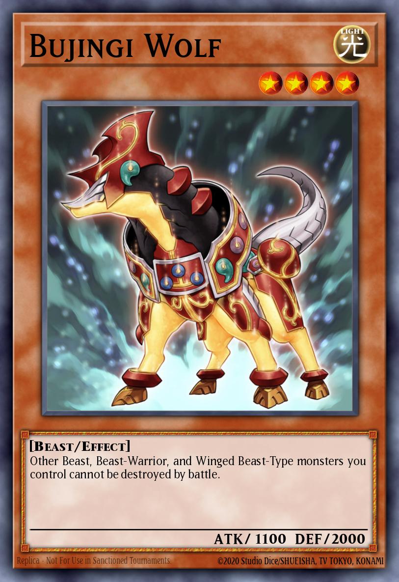 Bujingi Wolf Yu-Gi-Oh card