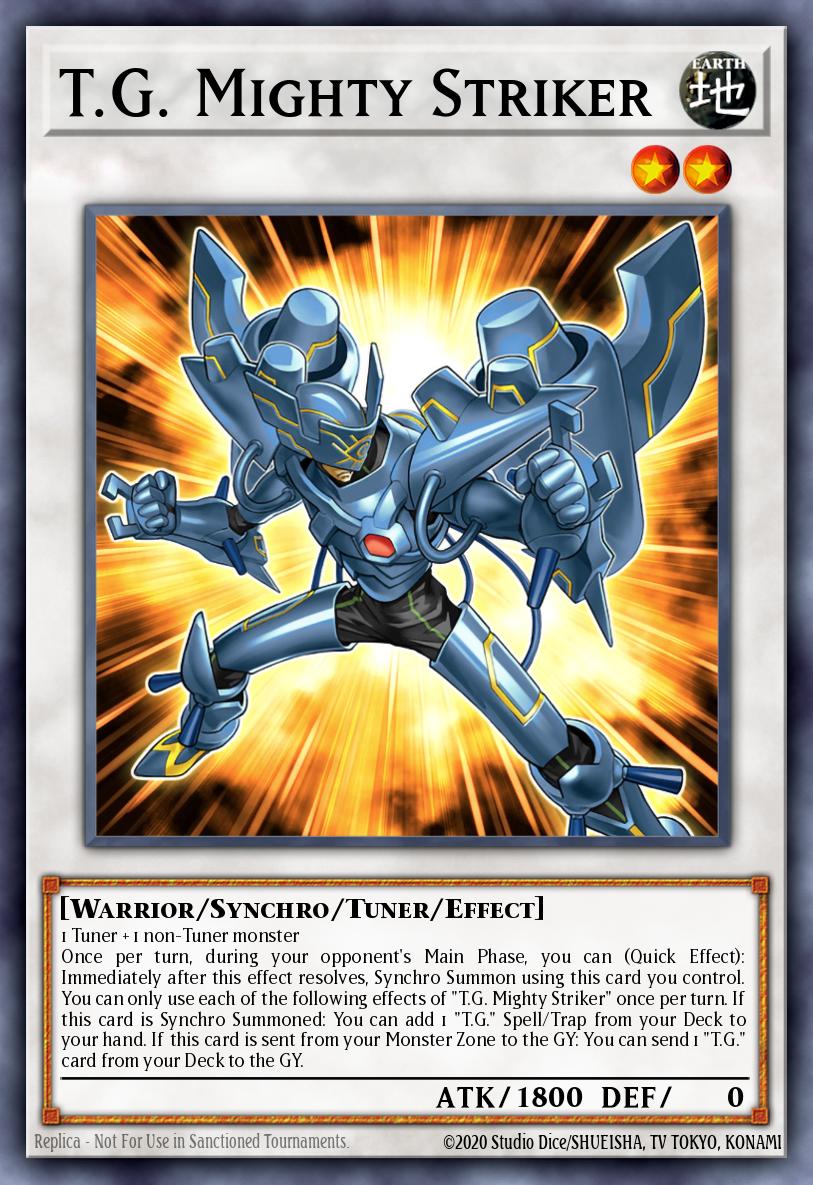 T.G. Mighty Striker Yu-Gi-Oh card