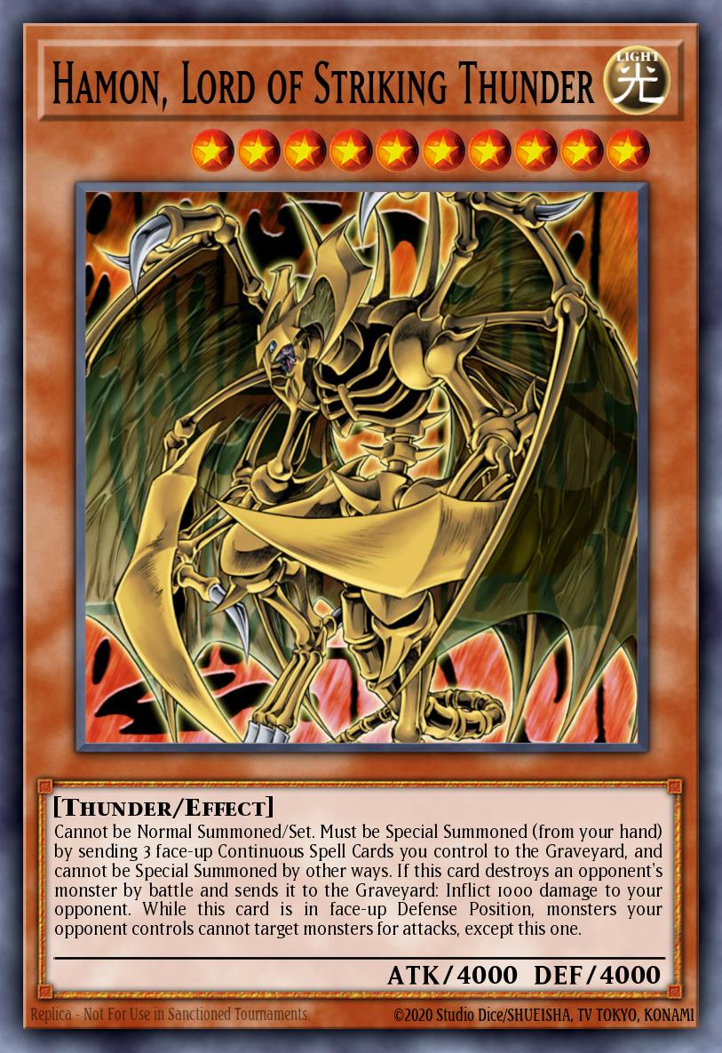 Hamon, Lord of Striking Thunder Yu-Gi-Oh card