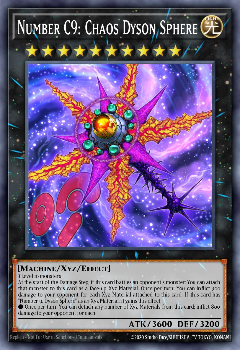 Number C9: Chaos Dyson Sphere Yu-Gi-Oh card