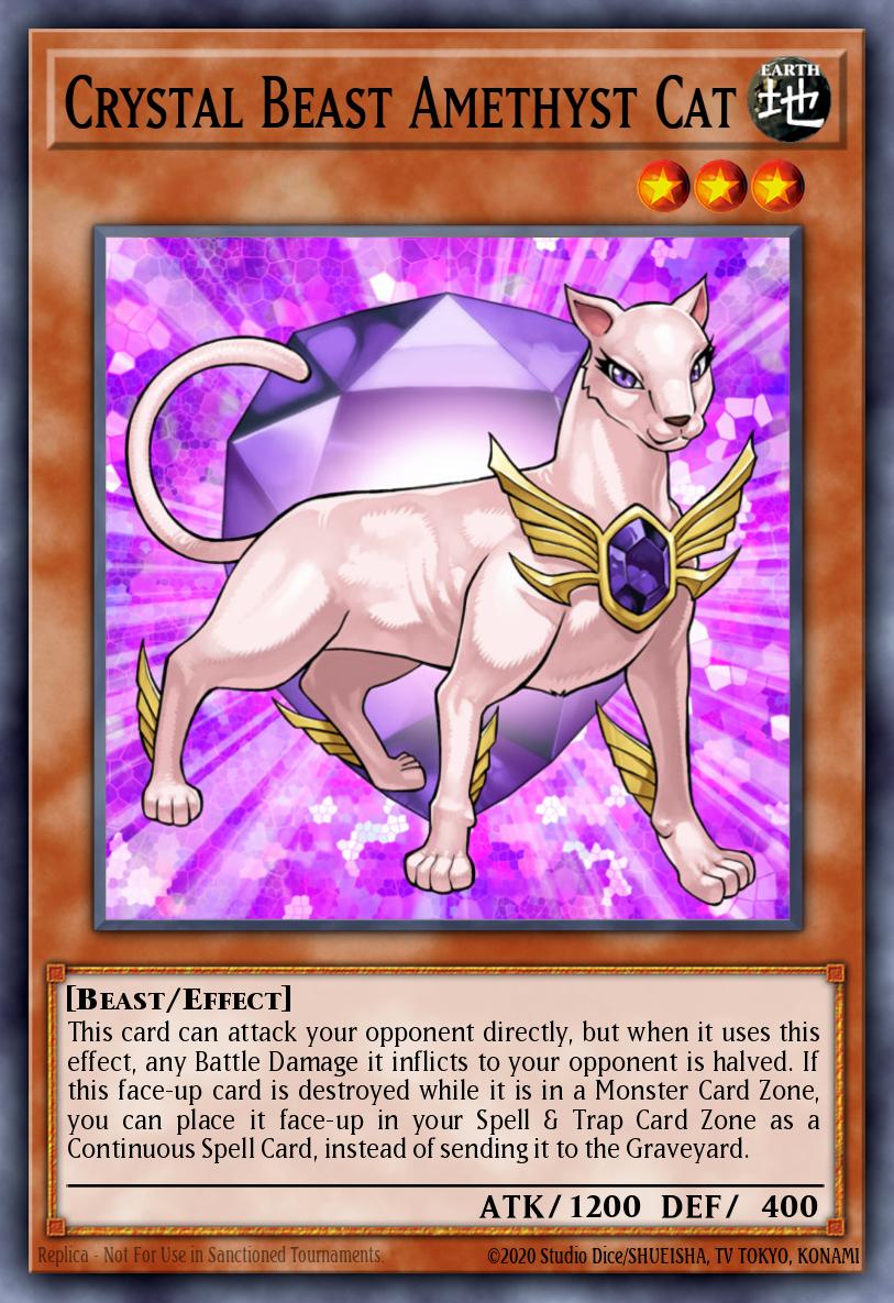 Crystal Beast Amethyst Cat Yu-Gi-Oh card