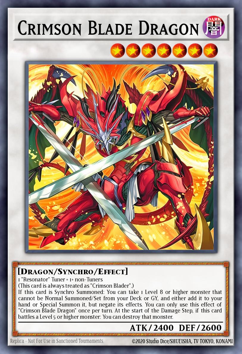 Crimson Blade Dragon Yu-Gi-Oh card