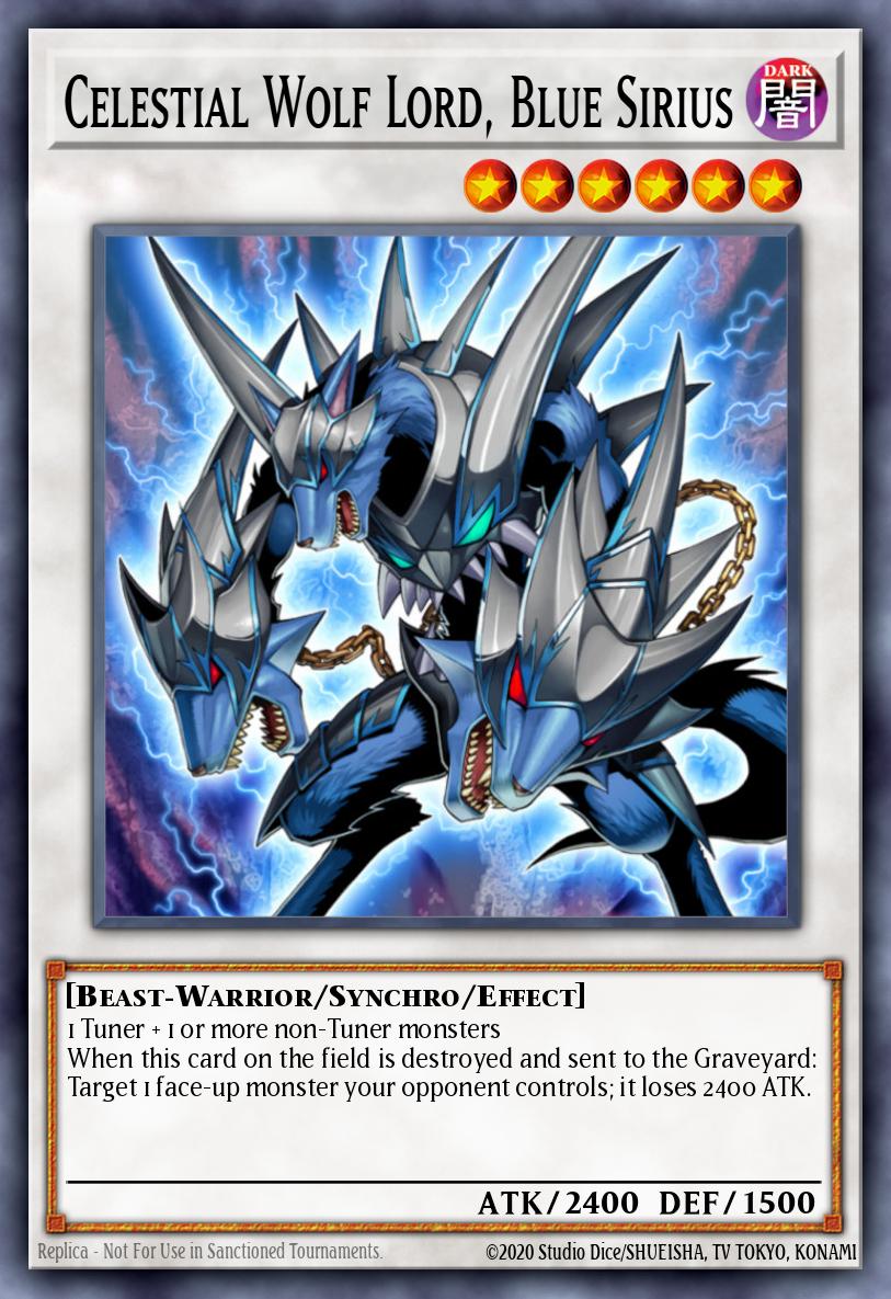 Celestial Wolf Lord, Blue Sirius Yu-Gi-Oh card
