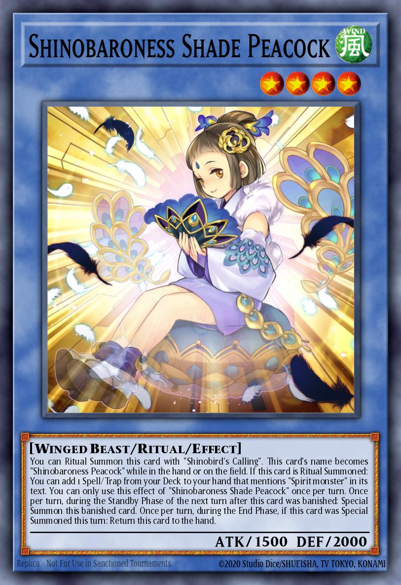 Shinobaroness Shade Peacock Yu-Gi-Oh card