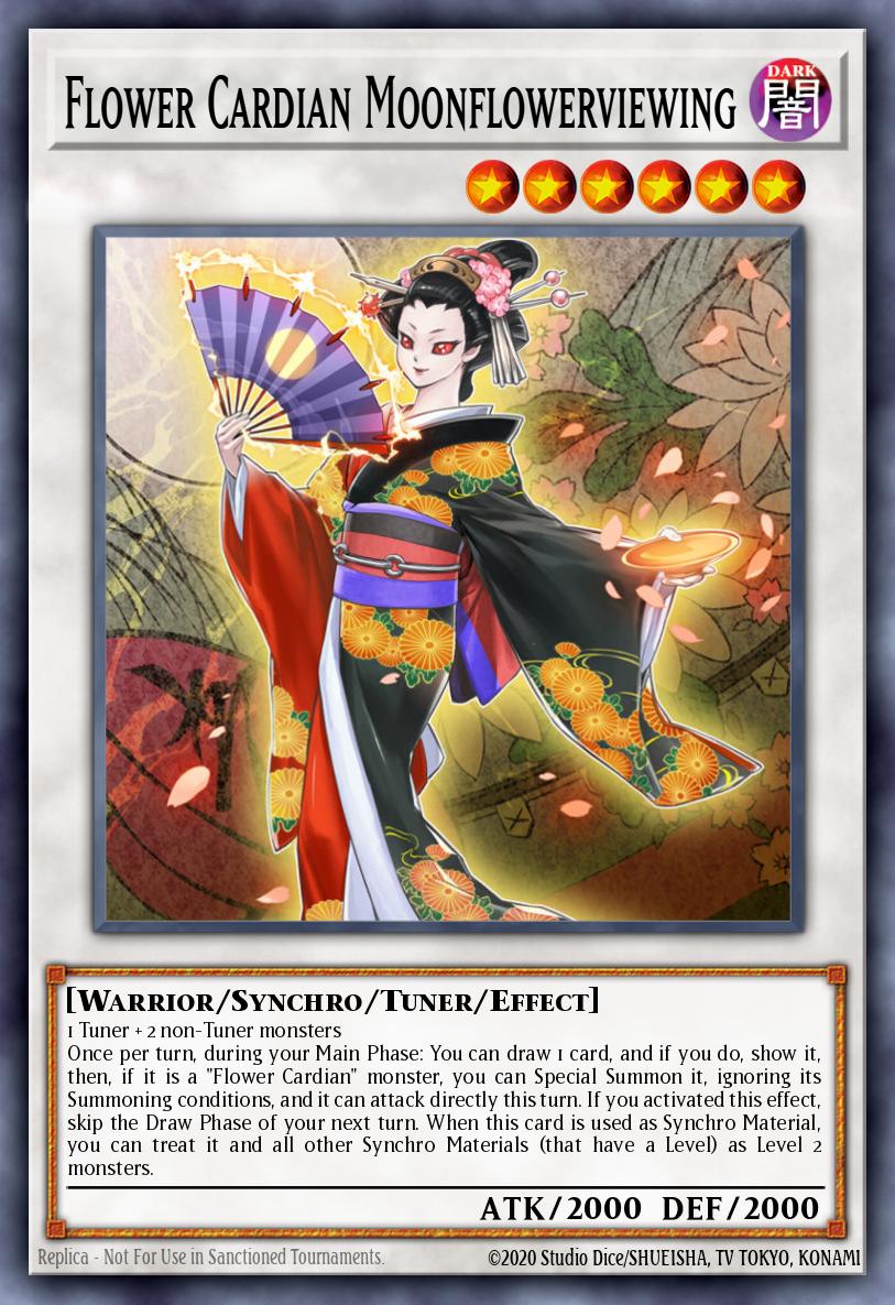 Flower Cardian Moonflowerviewing Yu-Gi-Oh card