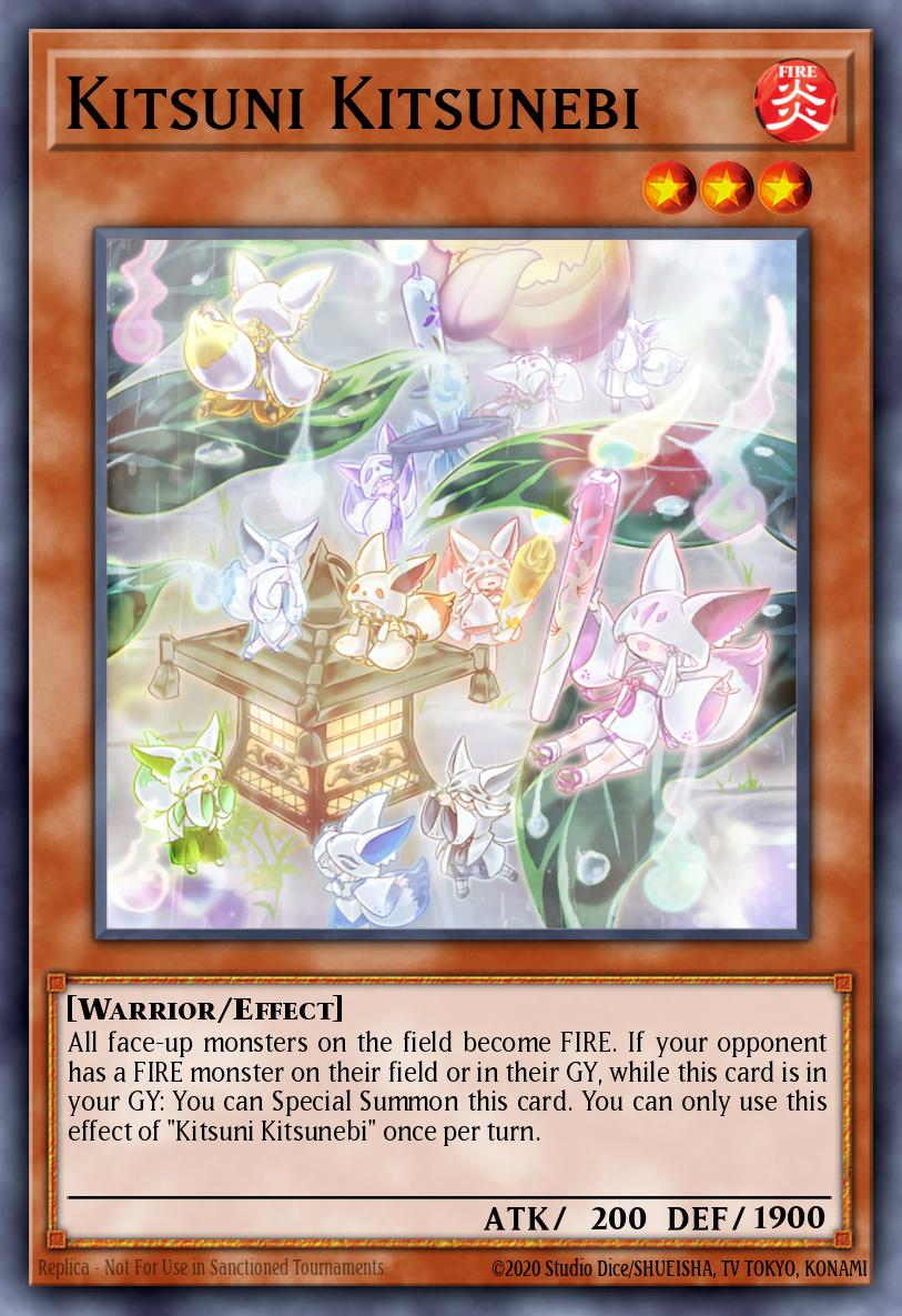 Kitsuni Kitsunebi Yu-Gi-Oh card