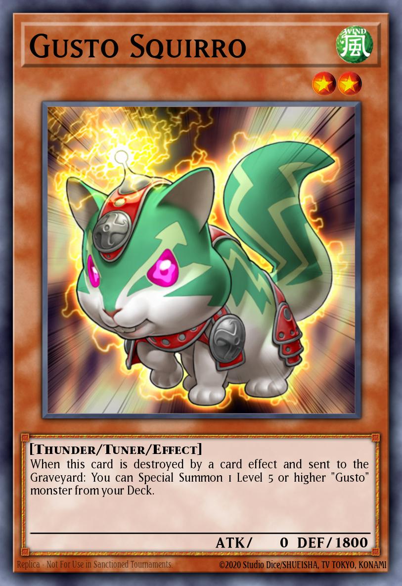 Gusto Squirro Yu-Gi-Oh card