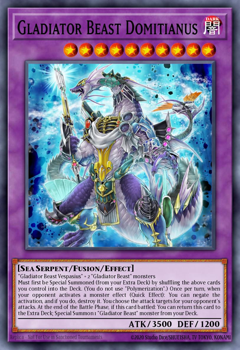 Gladiator Beast Domitianus Yu-Gi-Oh card