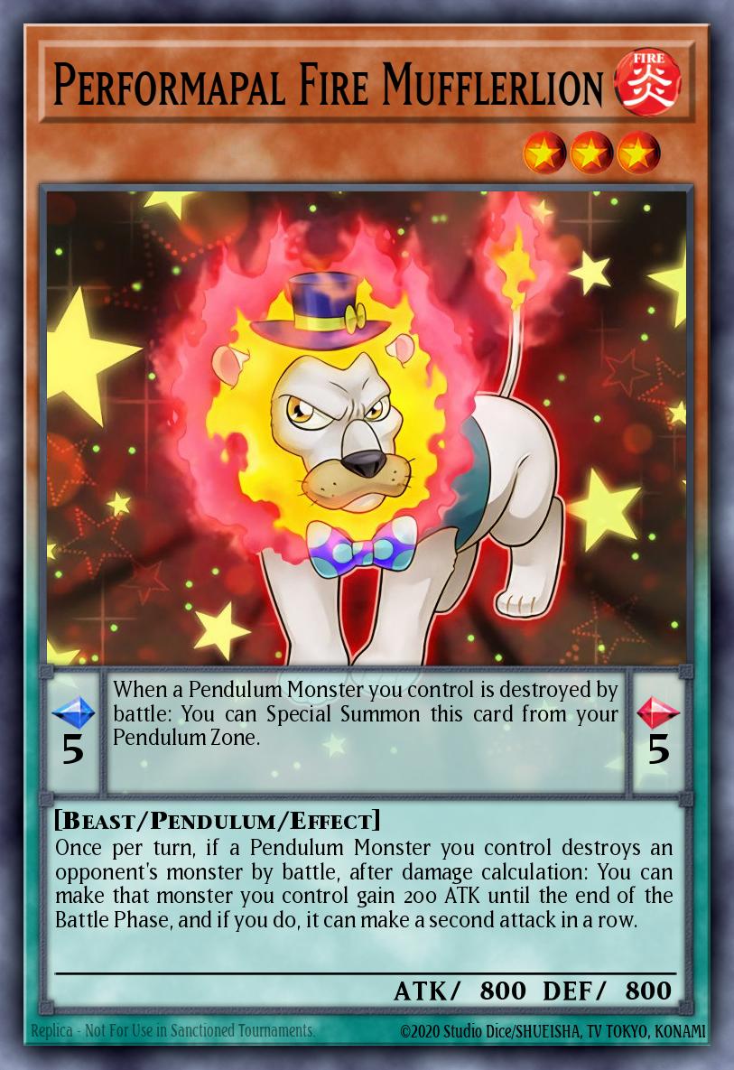Performapal Fire Mufflerlion Yu-Gi-Oh card