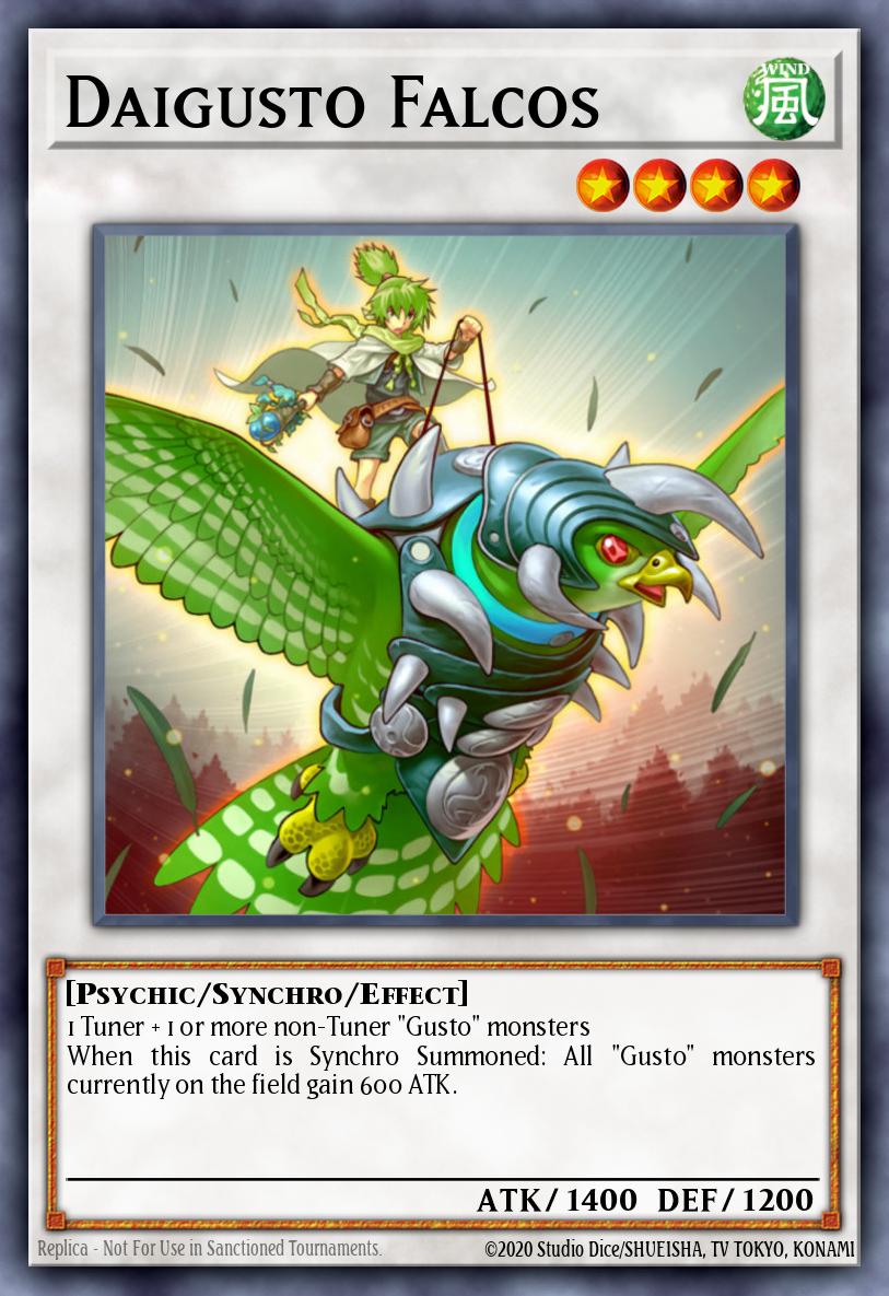 Daigusto Falcos Yu-Gi-Oh card