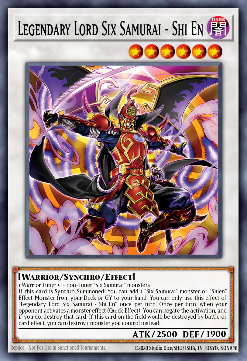 Legendary Lord Six Samurai - Shi En Yu-Gi-Oh card