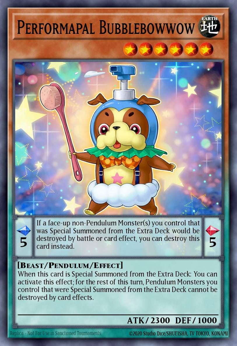Performapal Bubblebowwow Yu-Gi-Oh card