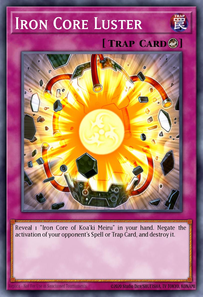 Iron Core Luster Yu-Gi-Oh card