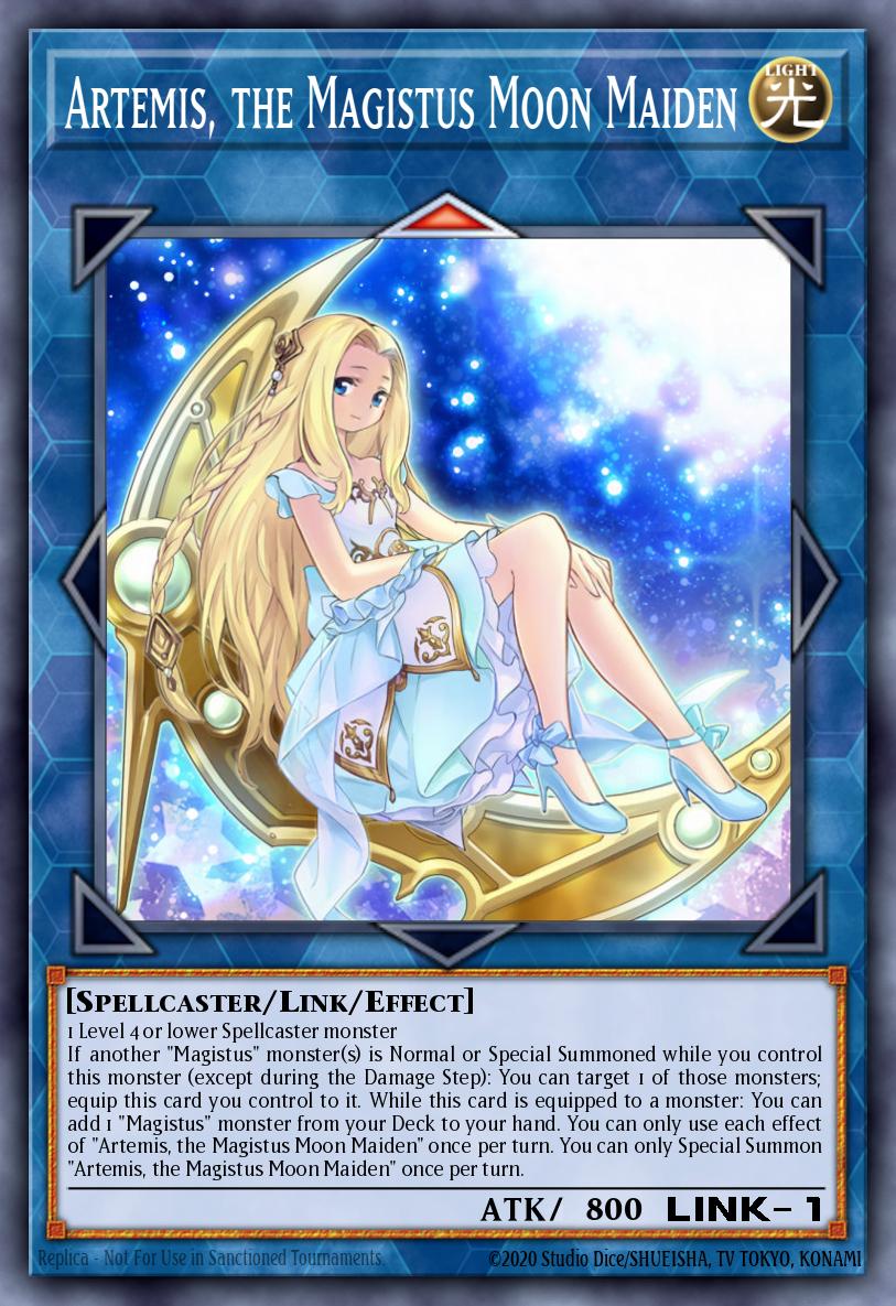 Artemis, the Magistus Moon Maiden Yu-Gi-Oh card