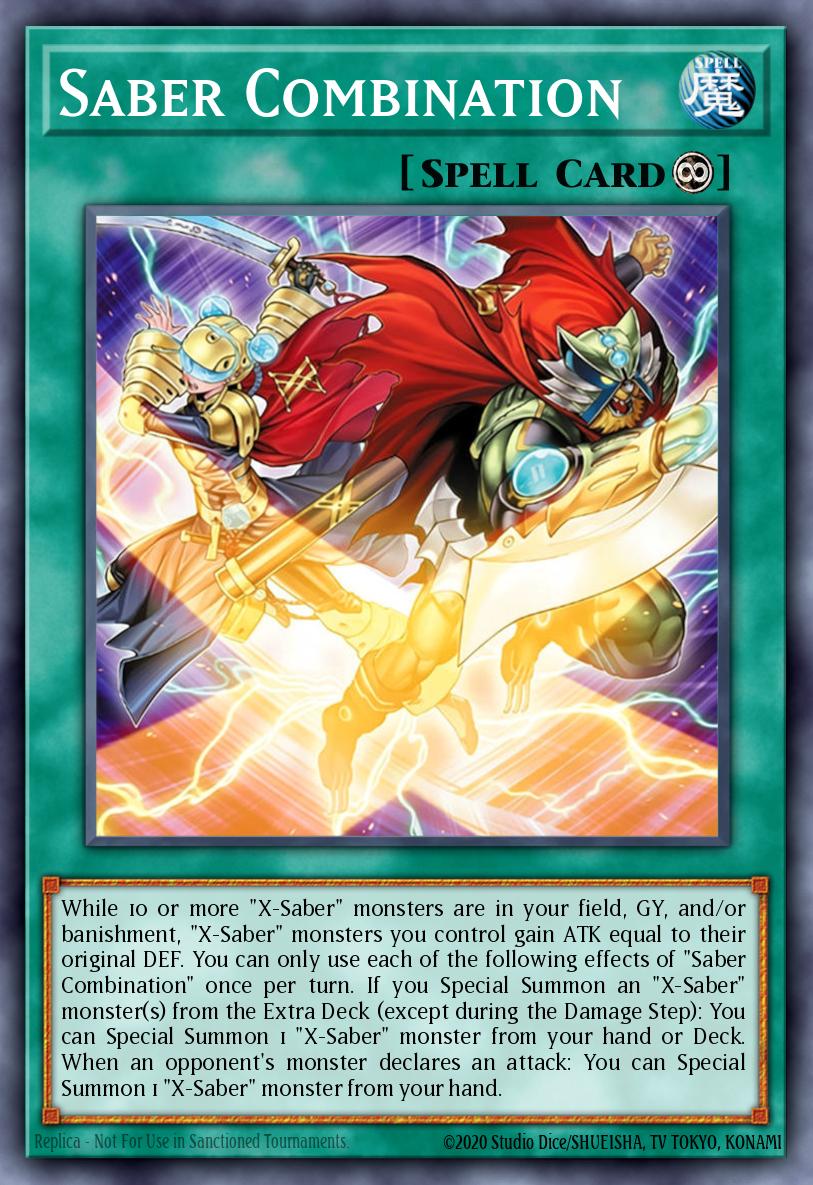 Saber Combination Yu-Gi-Oh card