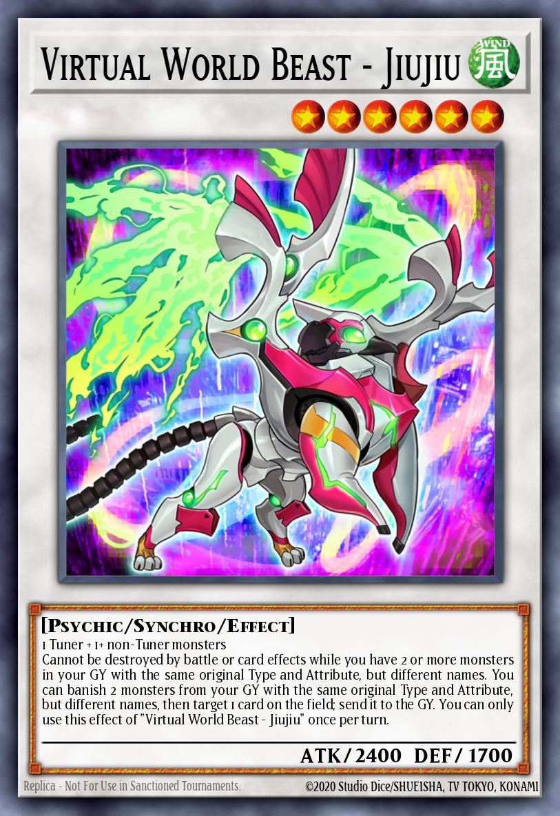 Virtual World Beast - Jiujiu Yu-Gi-Oh card