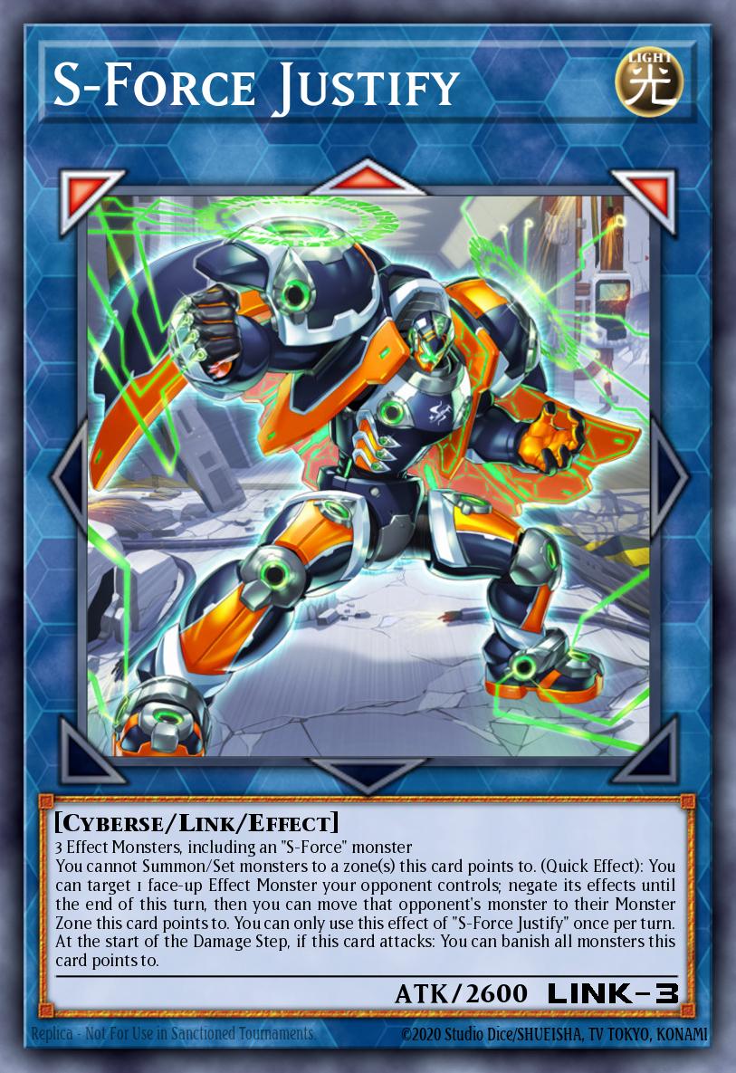 S-Force Justify Yu-Gi-Oh card