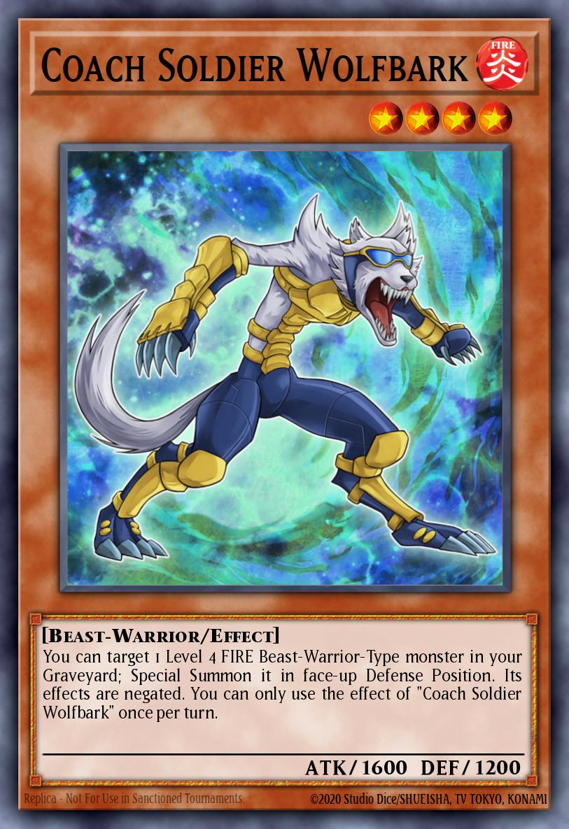 Coach Soldier Wolfbark Yu-Gi-Oh card