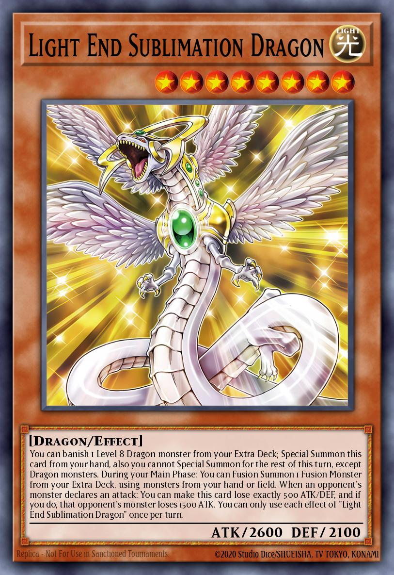Light End Sublimation Dragon Yu-Gi-Oh card