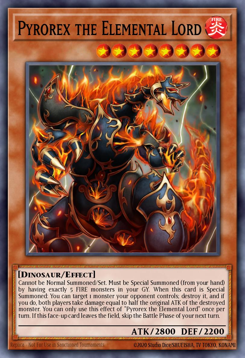 Pyrorex the Elemental Lord Yu-Gi-Oh card