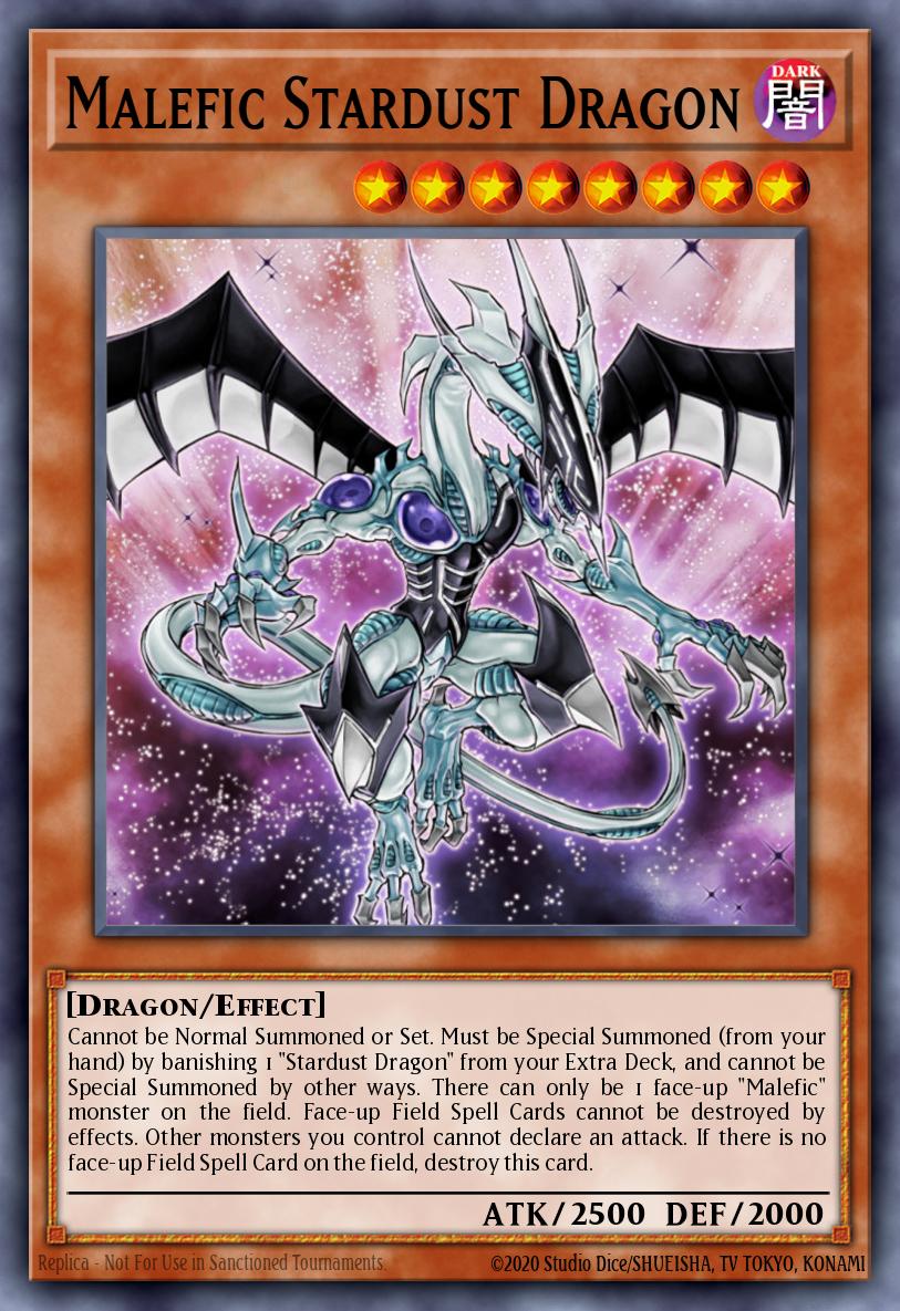 Malefic Stardust Dragon Yu-Gi-Oh card