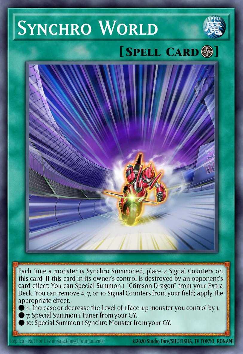 Synchro World Yu-Gi-Oh card
