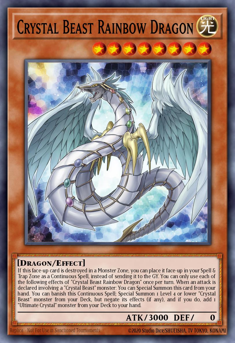 Crystal Beast Rainbow Dragon Yu-Gi-Oh card