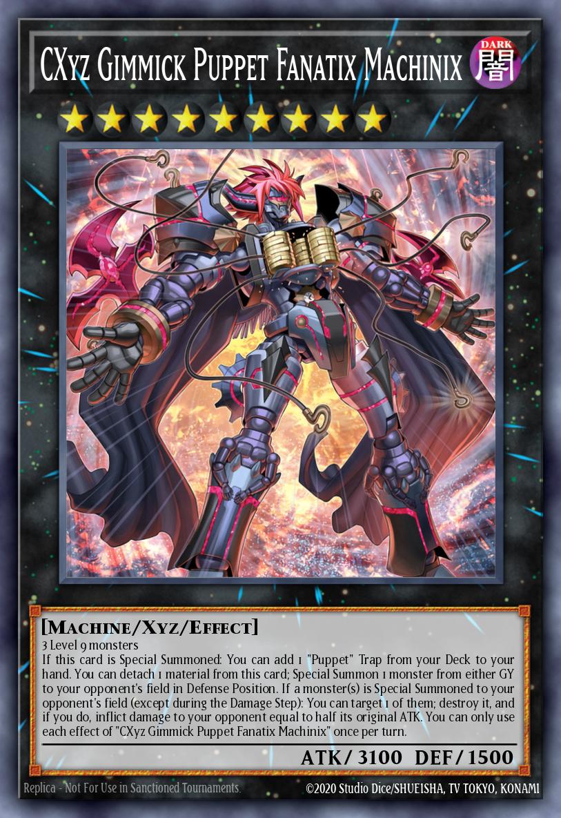 CXyz Gimmick Puppet Fanatix Machinix Yu-Gi-Oh card