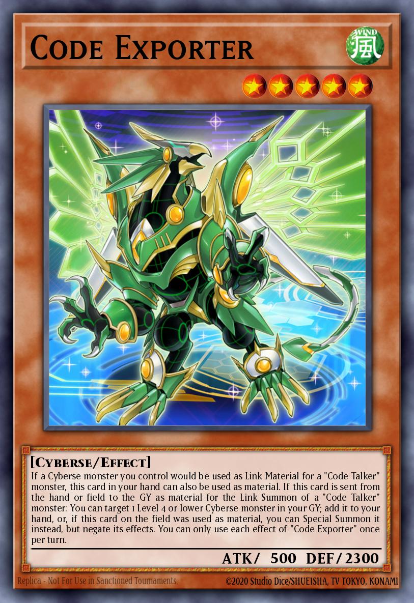 Code Exporter Yu-Gi-Oh card