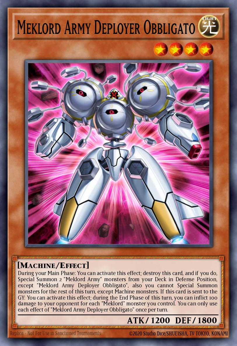 Meklord Army Deployer Obbligato Yu-Gi-Oh card
