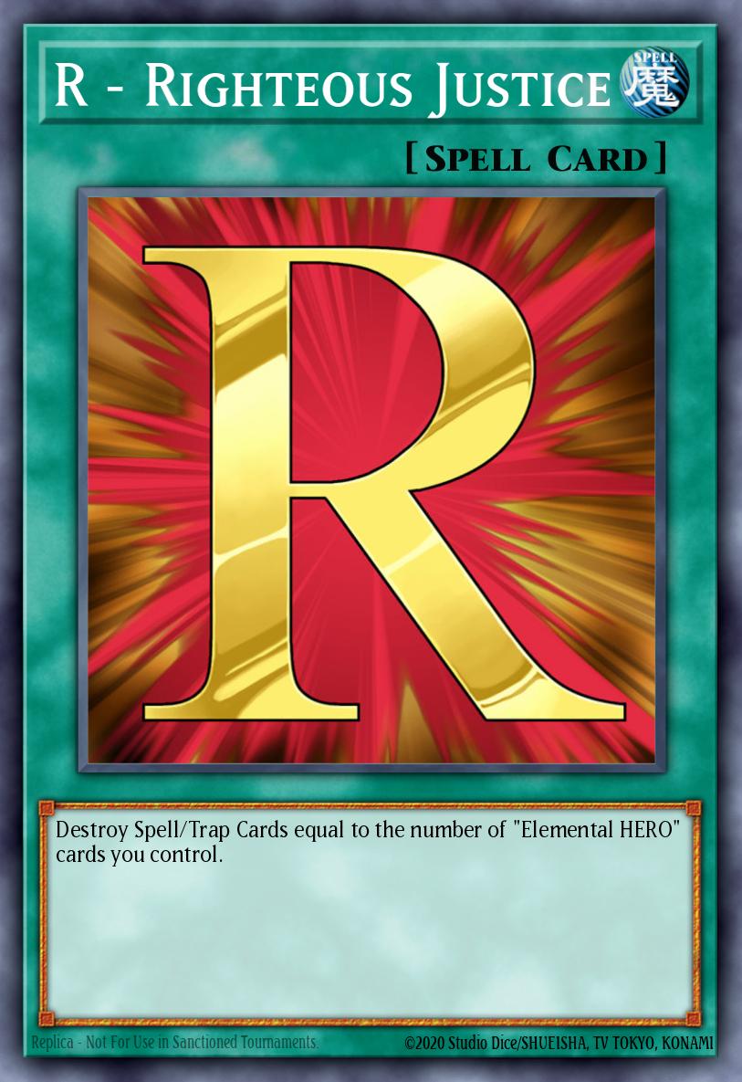 R - Righteous Justice Yu-Gi-Oh card