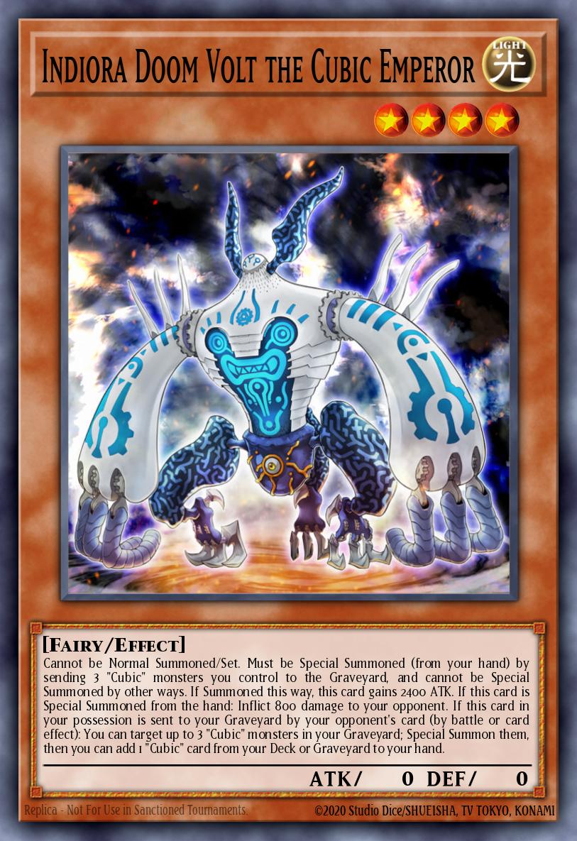 Indiora Doom Volt the Cubic Emperor Yu-Gi-Oh card
