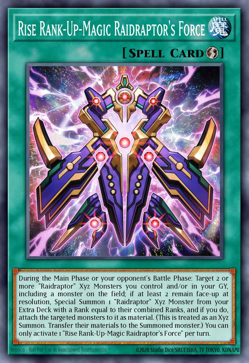 Rise Rank-Up-Magic Raidraptor's Force Yu-Gi-Oh card