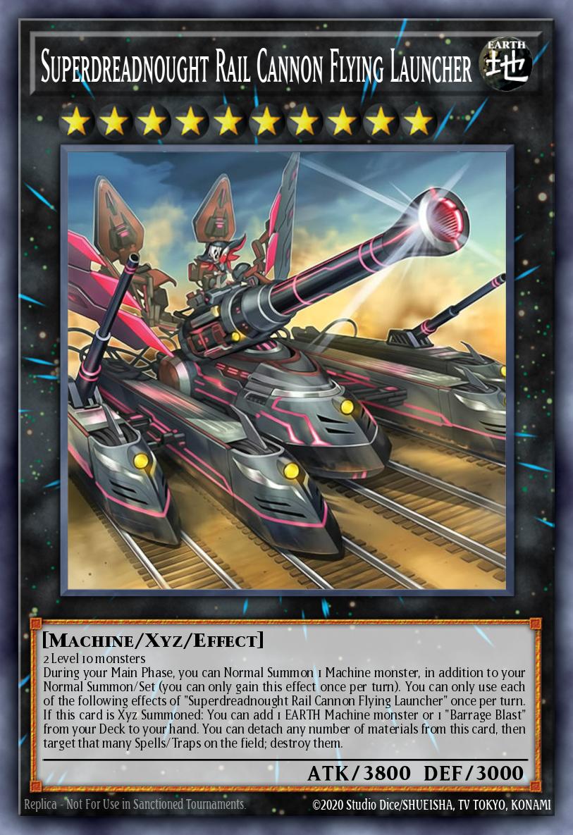 Superdreadnought Rail Cannon Flying Launcher Yu-Gi-Oh card