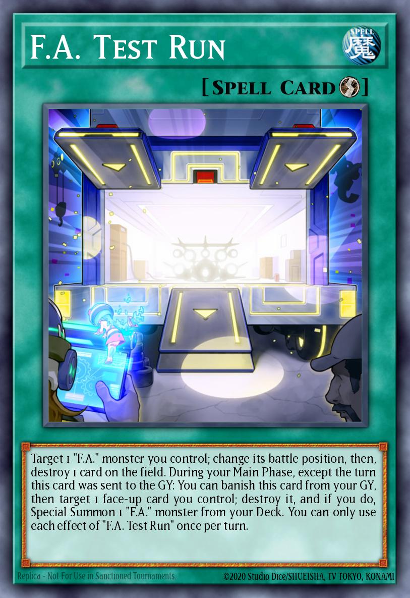 F.A. Test Run Yu-Gi-Oh card