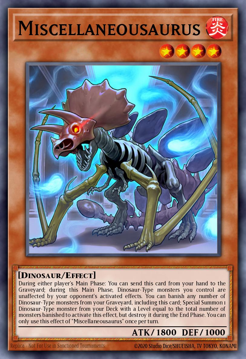 Miscellaneousaurus Yu-Gi-Oh card