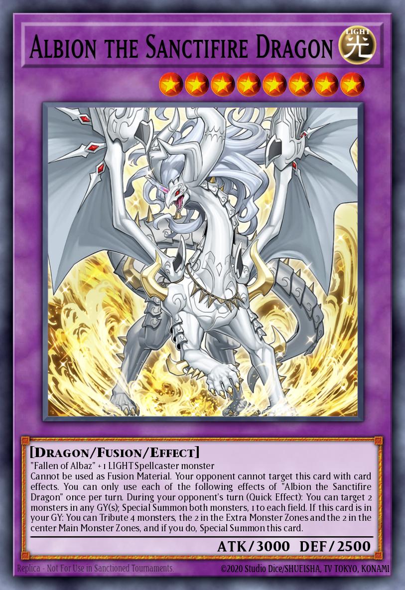Albion the Sanctifire Dragon Yu-Gi-Oh card