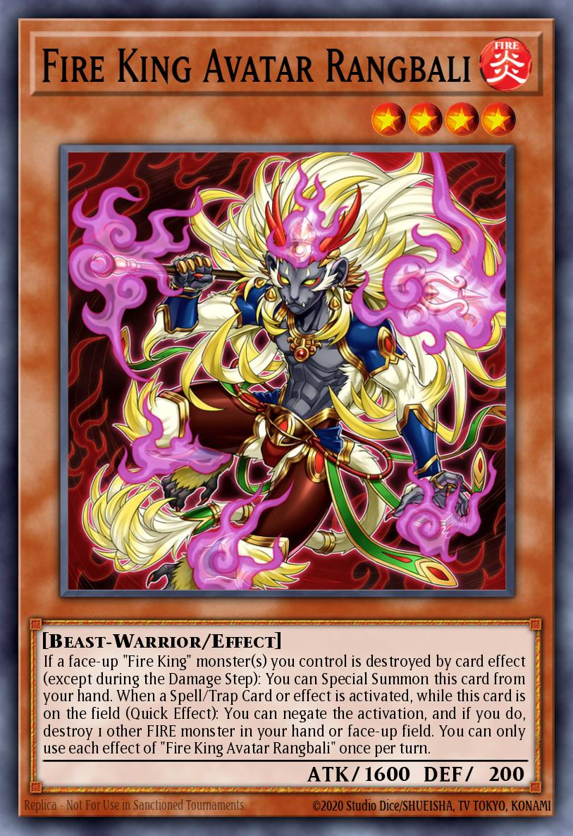 Fire King Avatar Rangbali Yu-Gi-Oh card