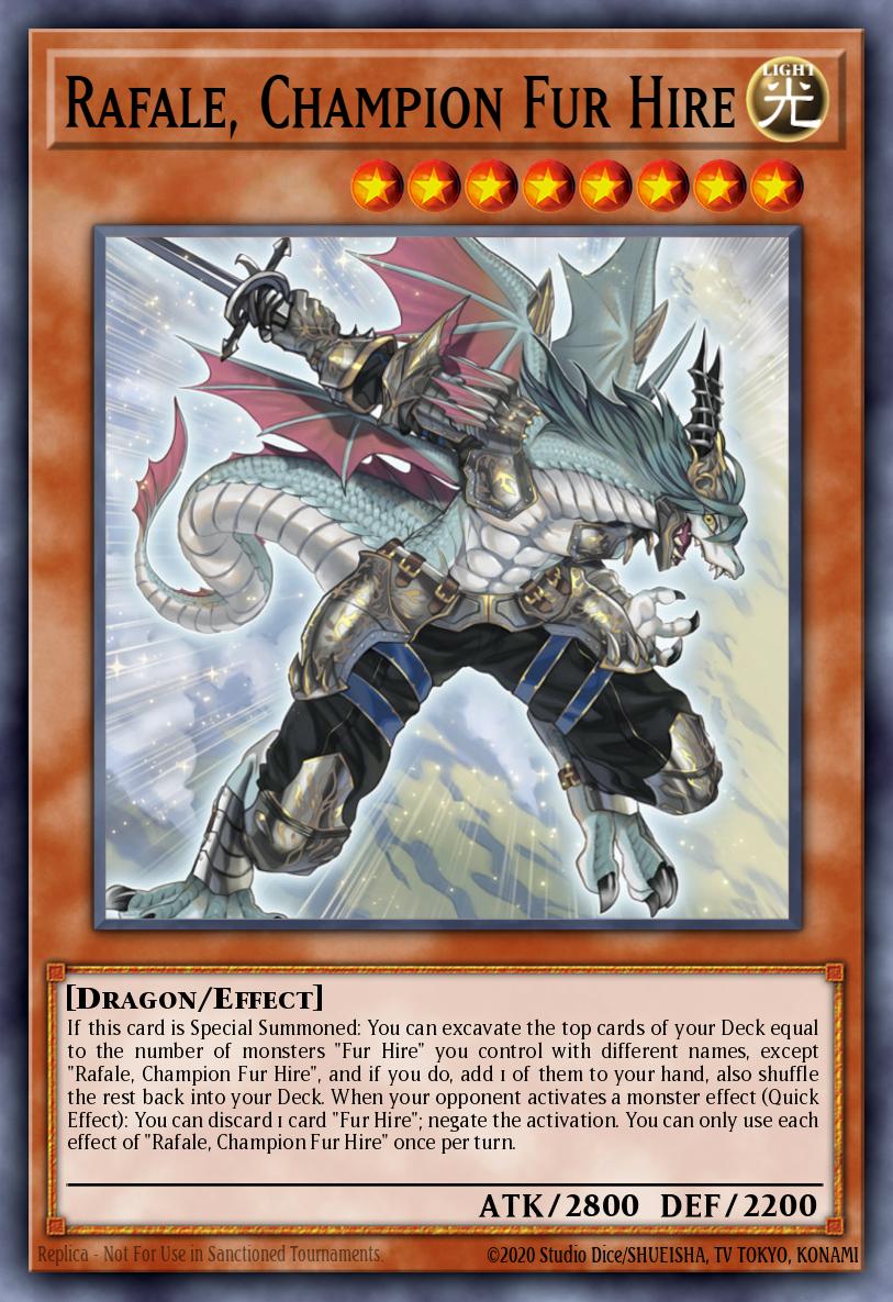 Rafale, Champion Fur Hire Yu-Gi-Oh card
